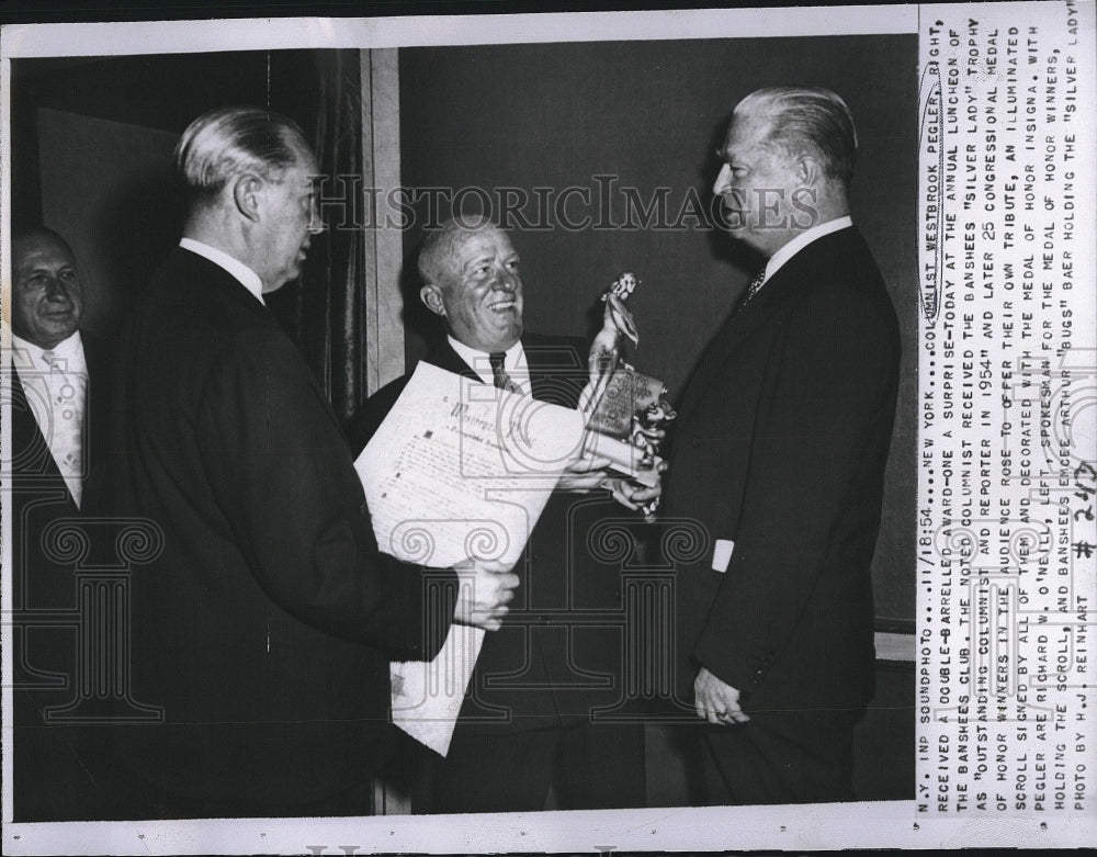 1954 Press Photo Columnist Westbrook Pegler, Richard W. O&#39;Neill - Historic Images