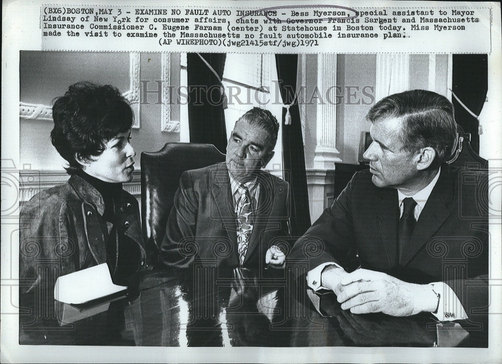 1971 Press Photo Bess Myerson, assistant to Mayor Lindsay of New York - Historic Images