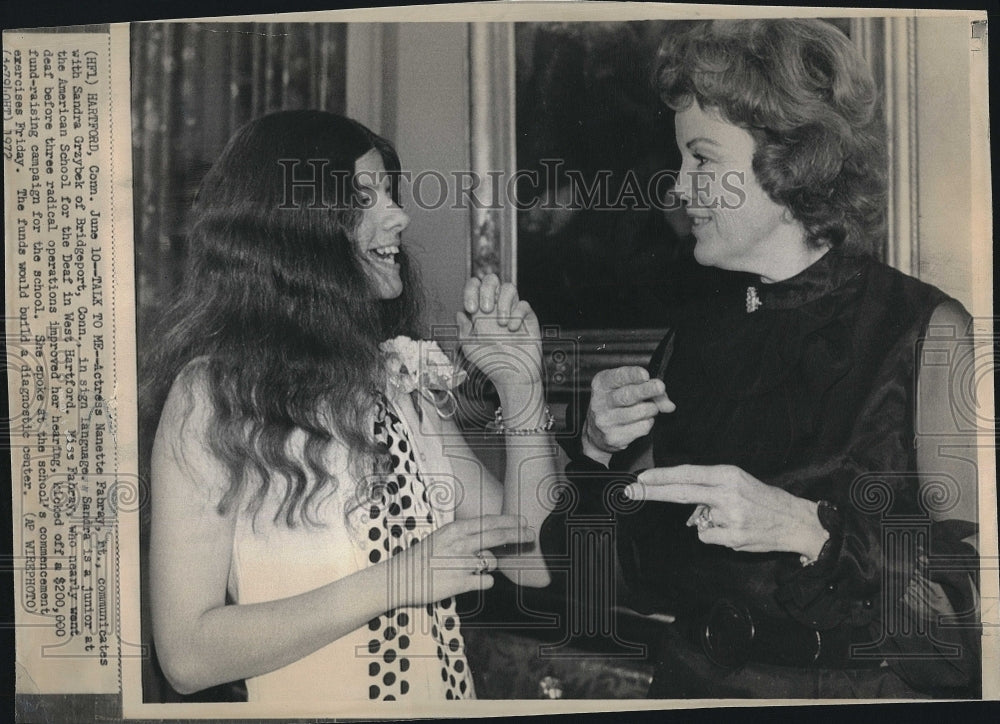 1972 Press Photo Actress Nanette Fabray - Historic Images