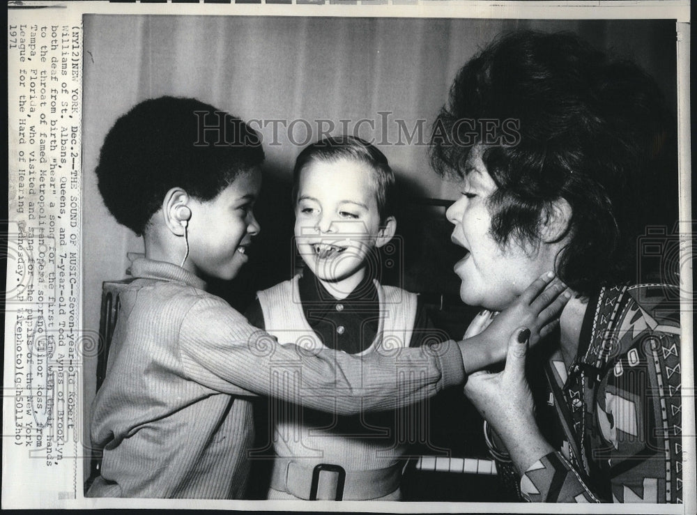 1971 Press Photo Opera Soprano Elinor Ross Robert Wiliams Todd Ayers Opera - Historic Images