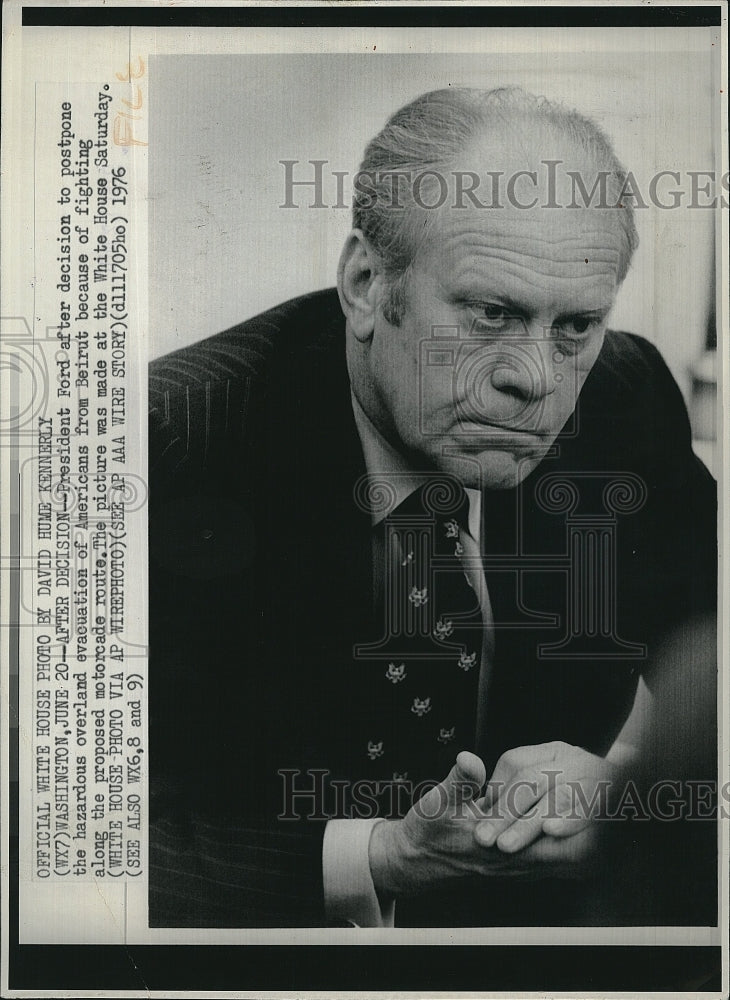 1976 Press Photo President Ford in Washington D.C. - Historic Images