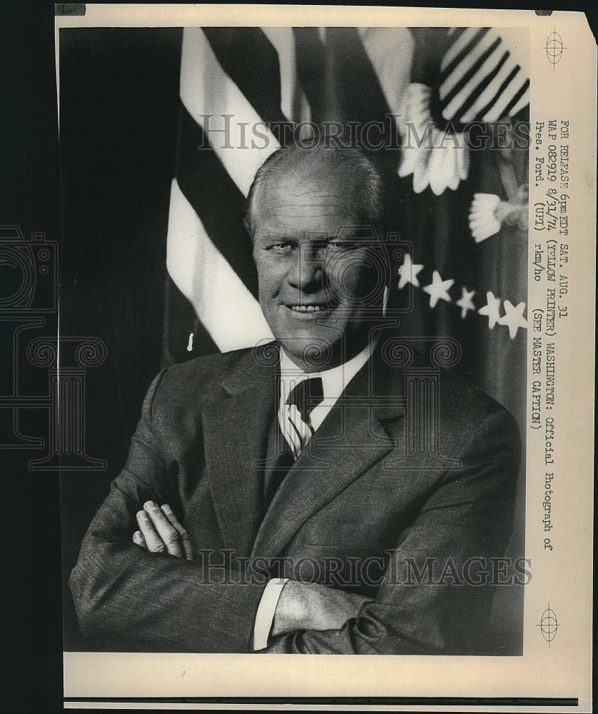 1974 Press Photo   President Gerald Ford & Jimmy Carter - Historic Images