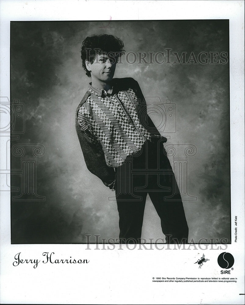 1990 Press Photo Jerry Harrison American Rock Singer Songwriter Musician - Historic Images