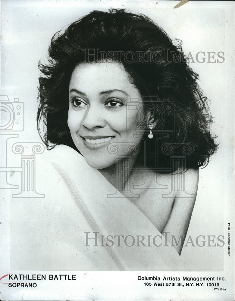 Press Photo Kathleen Battle Soprano Entertainer Recording Artist - Historic Images