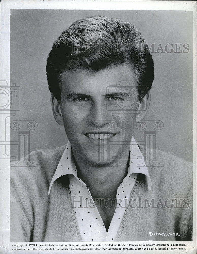 1963 Press Photo Bobby Rydell American rock &amp; roll singer &amp; former teen idol - Historic Images