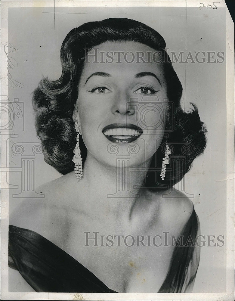 1959 Press Photo Bess Myerson Host Radio Show Ladies Bless Them ABC - Historic Images