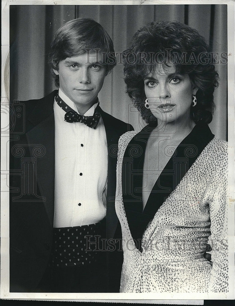 1983 Press Photo Christopher Atkins, Linda Gray Dallas - Historic Images