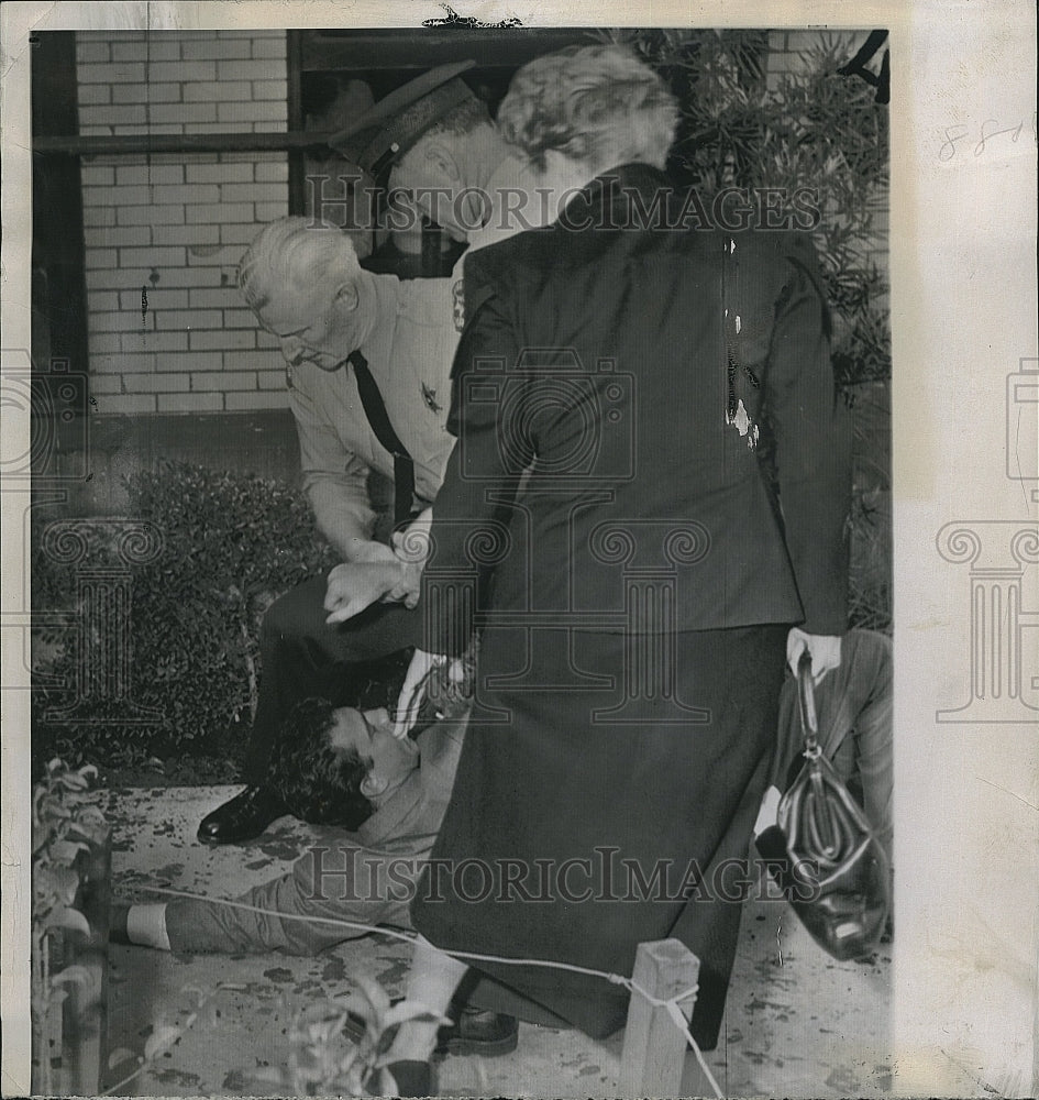 1957 Press Photo Shelley Winters, Anthony Franciosa Arrested - Historic Images