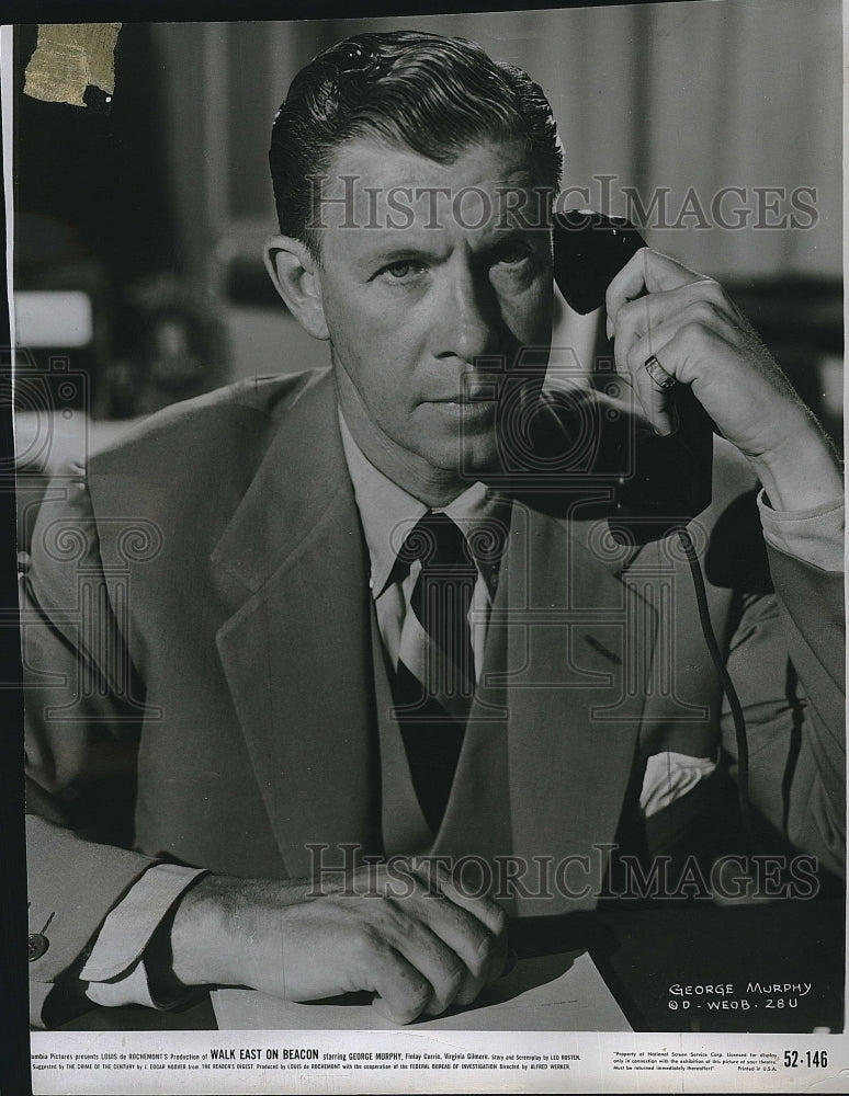 1952 Press Photo Actor George Murphy - Historic Images