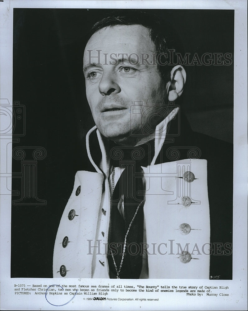 1984 Press Photo Anthony Hopkins&quot; starring in &quot;The Bounty&quot; - Historic Images