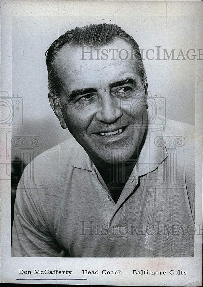 1972 Press Photo Don McCafferty, head coach of Baltimore Colts - Historic Images