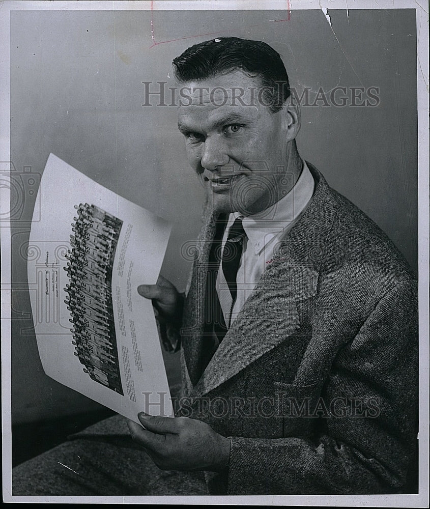 1956 Press Photo Joe Davies, Colorado Mines coach - Historic Images