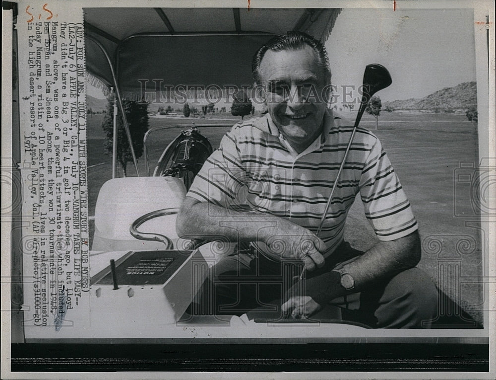 1971 Press Photo Golfer Lloyd Mangrum - Historic Images