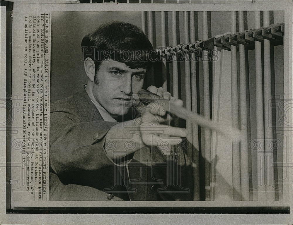 1971 Press Photo New York Yankee&#39;s Fritz Peterson - Historic Images