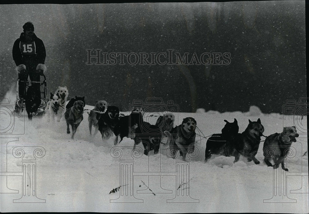 1978 Press Photo George Attia, Dog Racing, Fairbanks Alaska - Historic Images