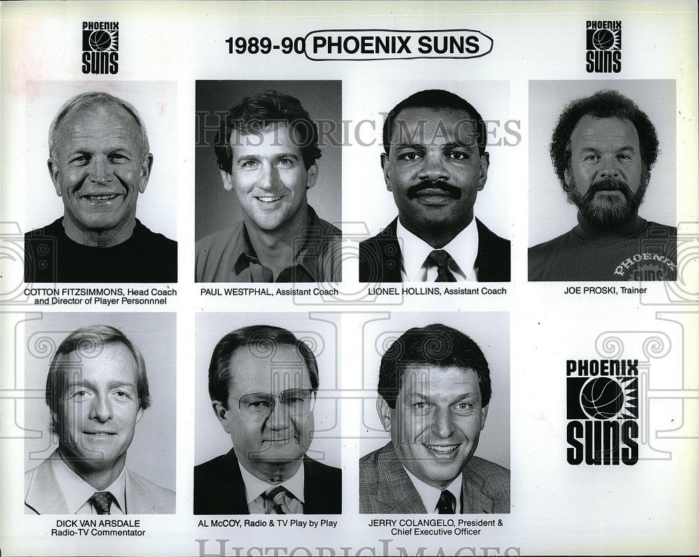 1989 Press Photo Phoenix Suns Roster - Historic Images