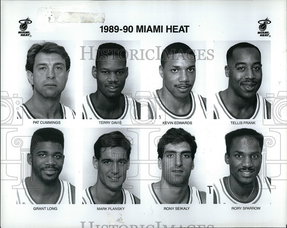 1991 Press Photo Miami Heat Players Grant Long,Terry Davis,Pat Cummings - Historic Images