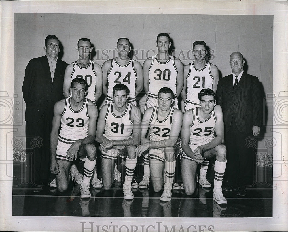 1962 Press Photo Suncoast League Basketball Players Lynn Cole,John Polley - Historic Images