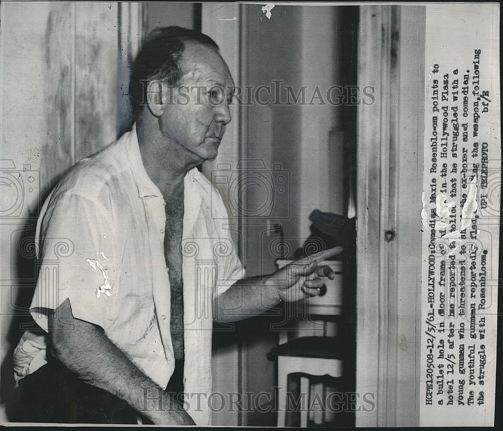 1961 Press Photo Comedian Maxie Rosenbloom - Historic Images