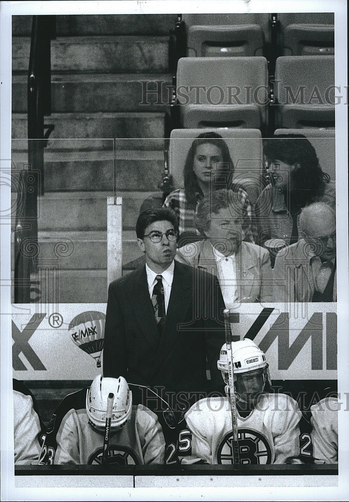 1996 Press Photo Coach Steve Kasper of Boston Bruins - Historic Images