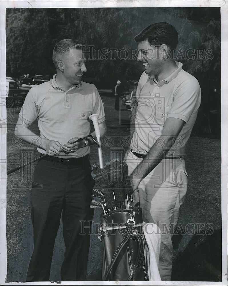 1963 Press Photo Golfers Jerry Fehr & Wimpy Sargent - Historic Images