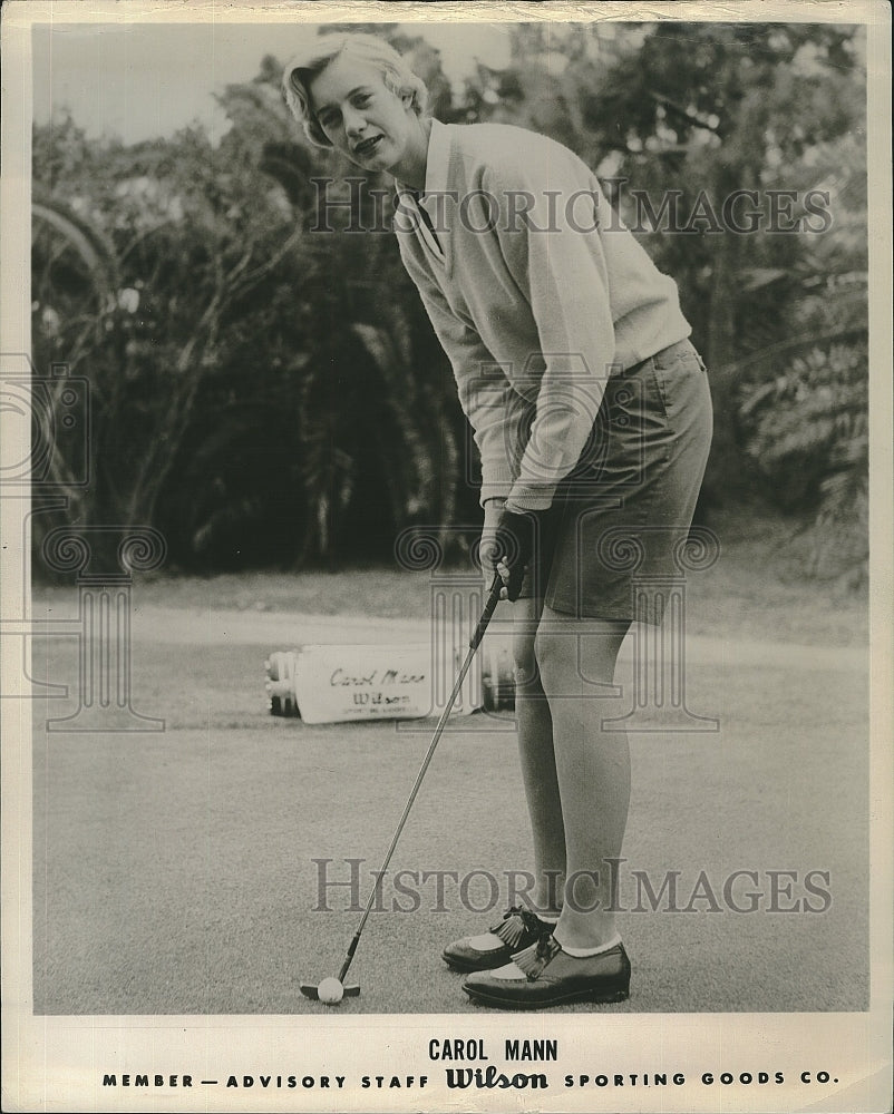 Press Photo Carol Mann, Wilson sporting goods golf staff member - Historic Images