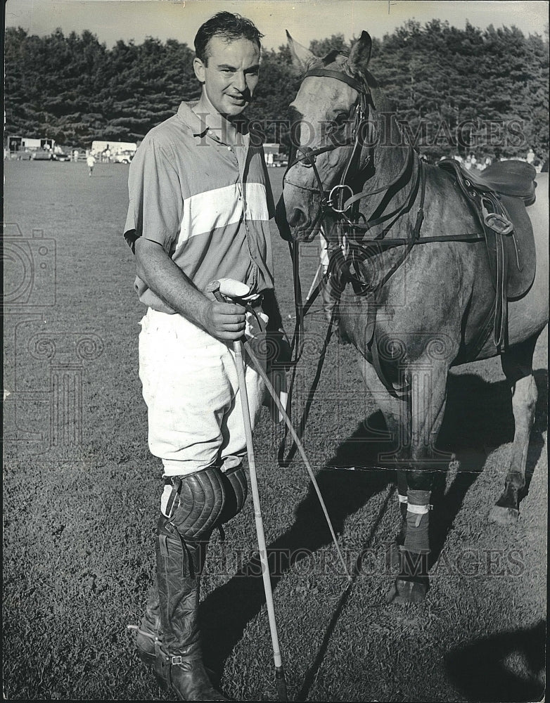 1970 Press Photo Polo Player Don Little at Myopia Hunt Club Captain ...