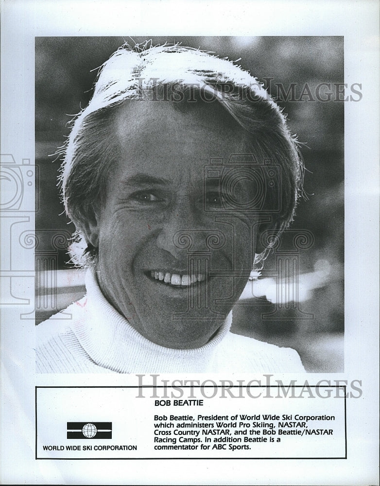 Press Photo Bob Beattie President Of World Wide Ski Corporation - Historic Images