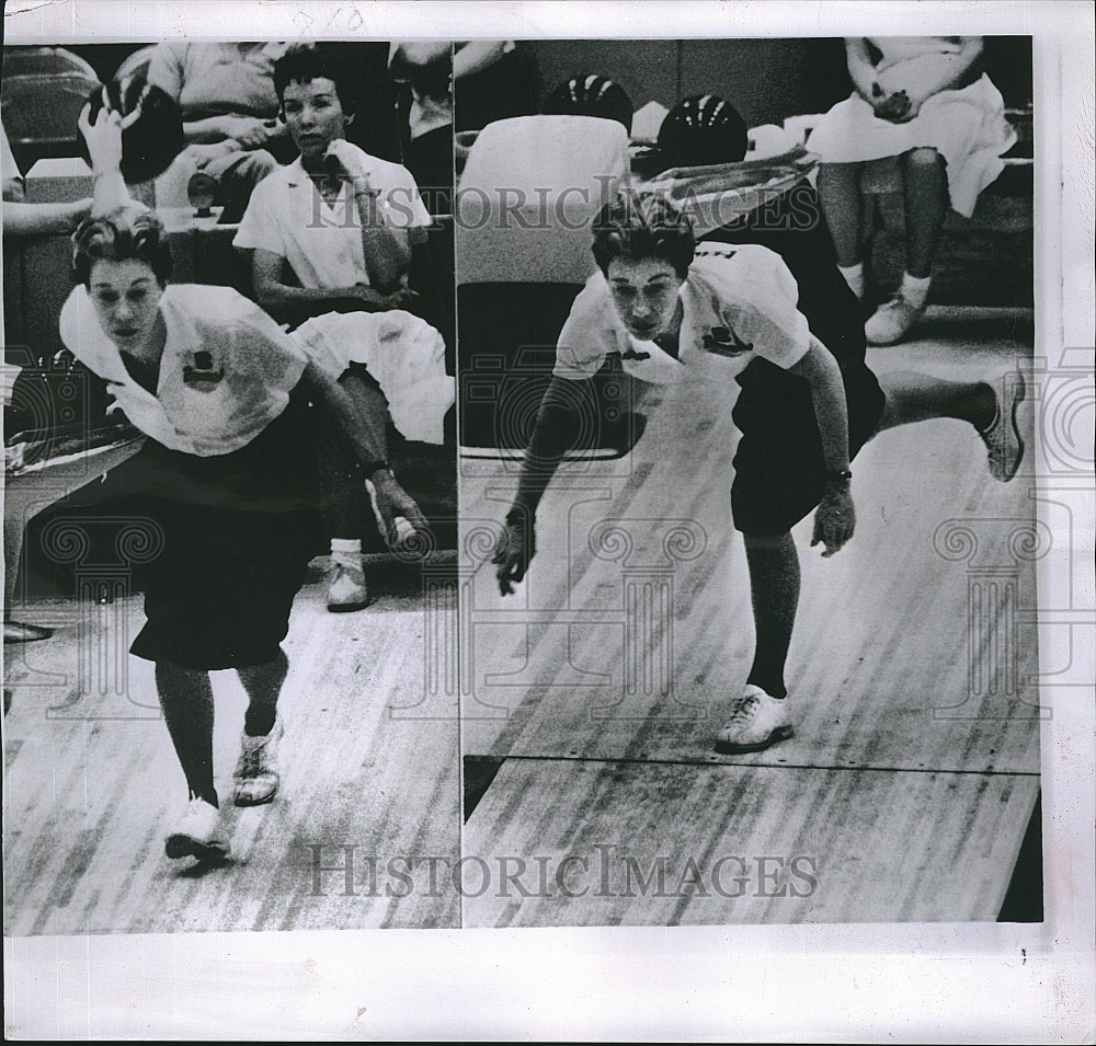 1961 Press Photo Pro bowler Marion Ladewig at All Star tourney - Historic Images