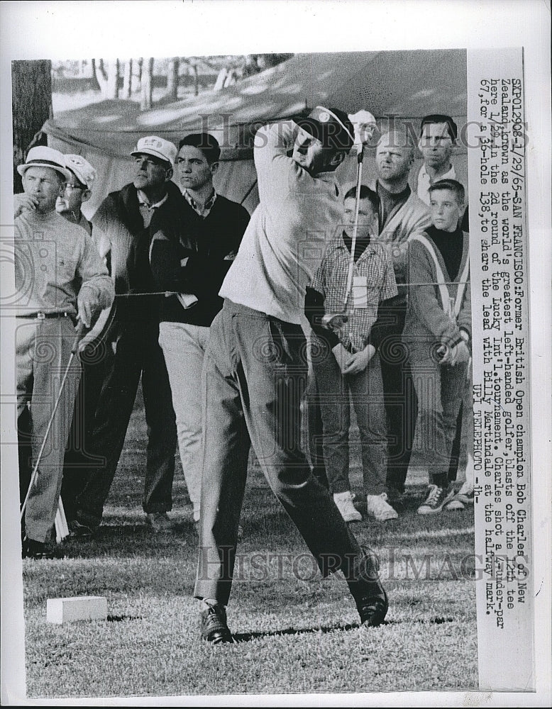 1965 Press Photo Golfer Bob Charles During Tournament - Historic Images