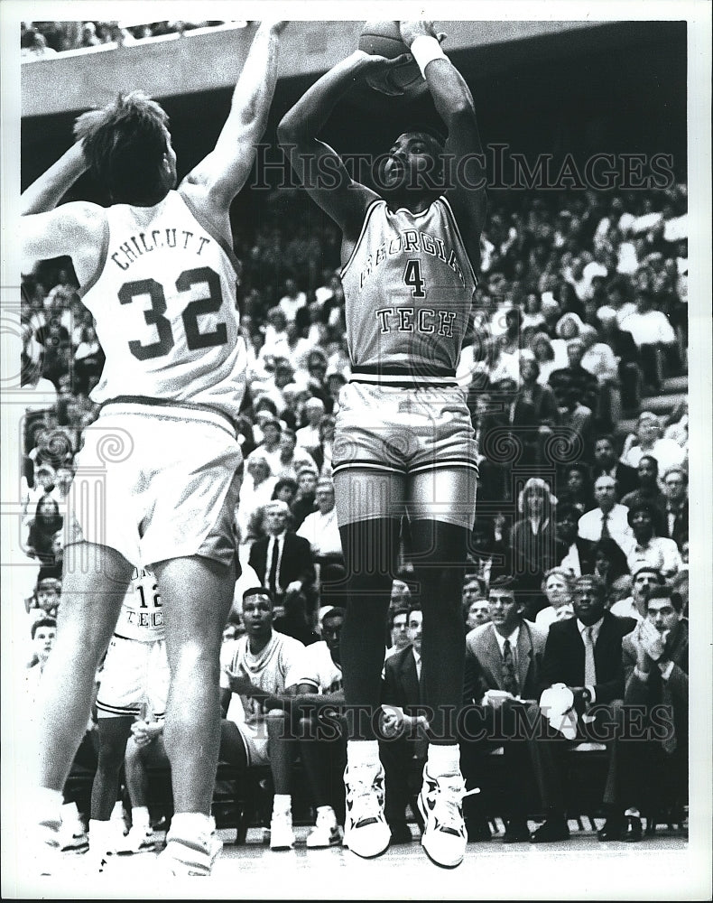 1990 Press Photo Dennis Scott of Georgia Tech - Historic Images