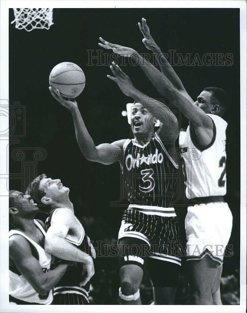 1991 Press Photo Dennis Scott of Orlando Magic - Historic Images