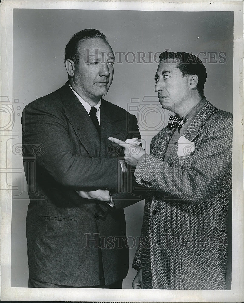 1948 Press Photo Max Rosenbloom Benny Rubin Slapsie Maxie Show - Historic Images