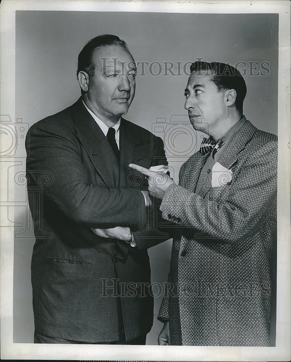 1948 Press Photo Max Rosenbloom Benny Rubin Slapsie Maxie Show ...