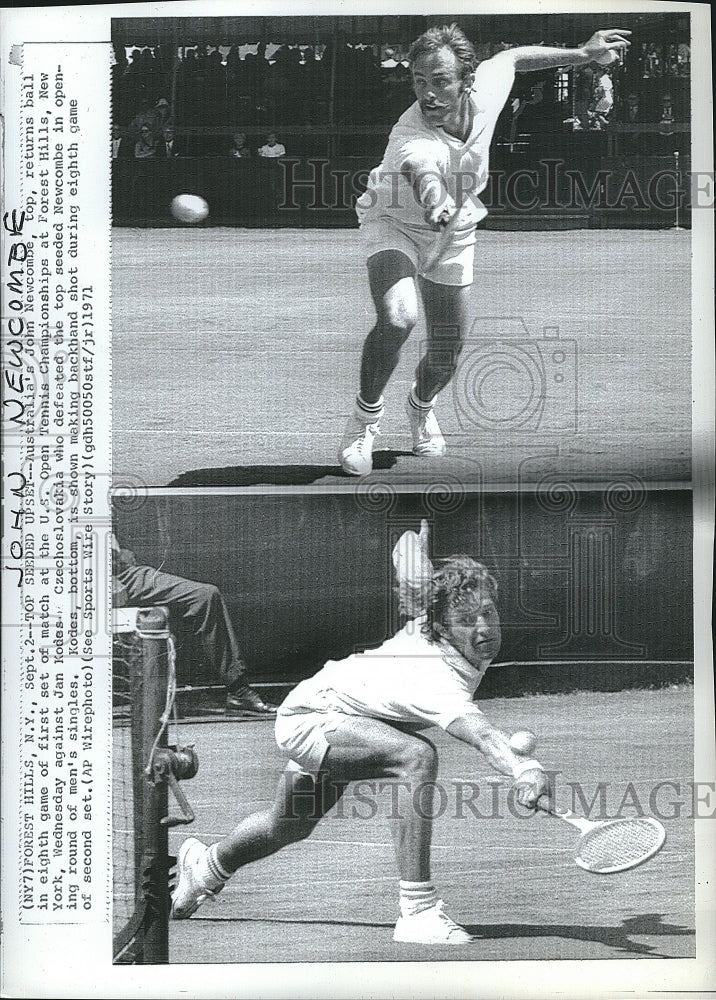 1971 Press Photo John Newcombe Australian Professional Tennis Player US Open - Historic Images