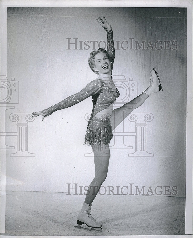 1955 Press Photo Frances Dorsey Ice Follies - Historic Images