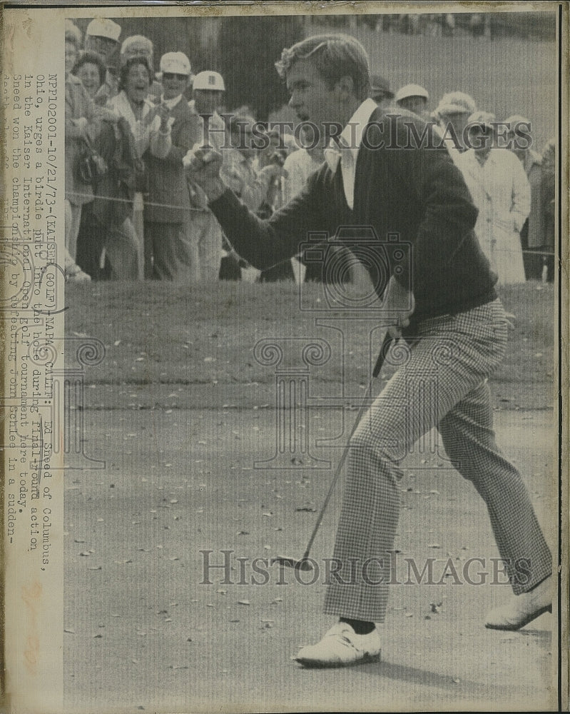 1973 Press Photo Golf Ed Sneed Kaister International Open Golf Tournament - Historic Images