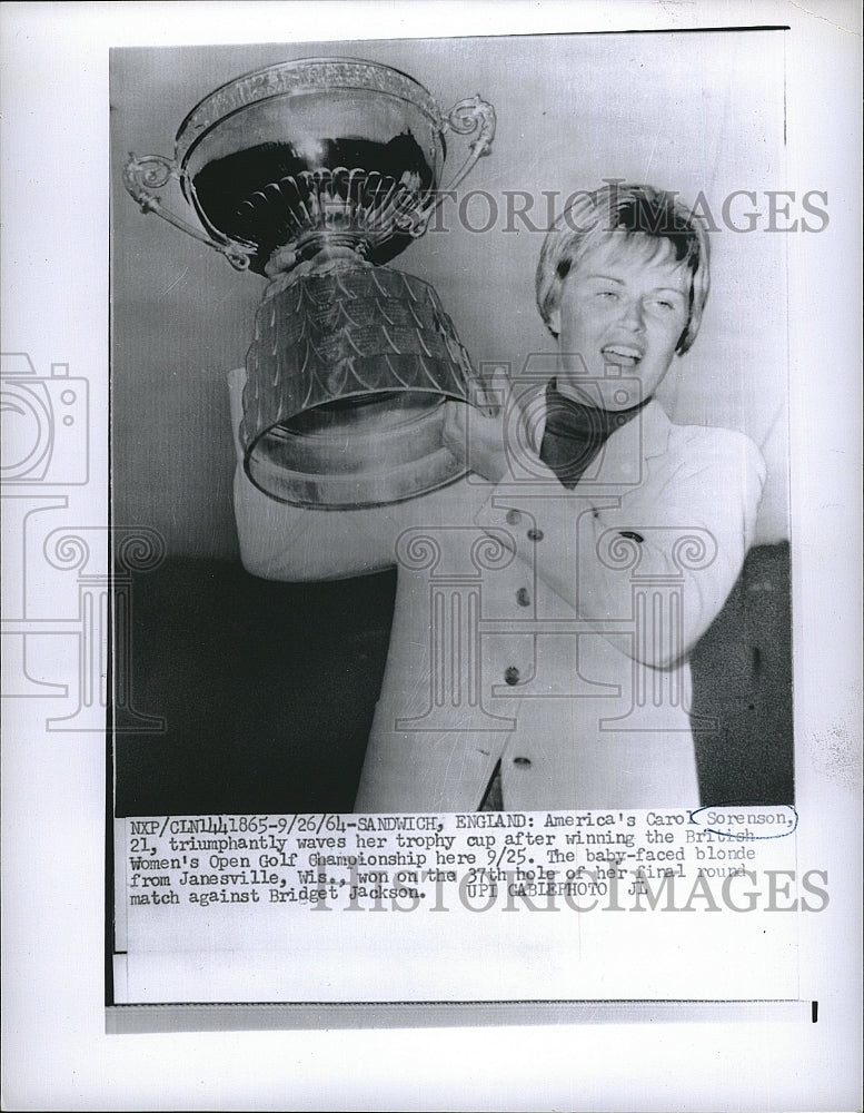 1964 Press Photo Carol Sorenson Wins Women&#39;s Open Golf Championship - Historic Images