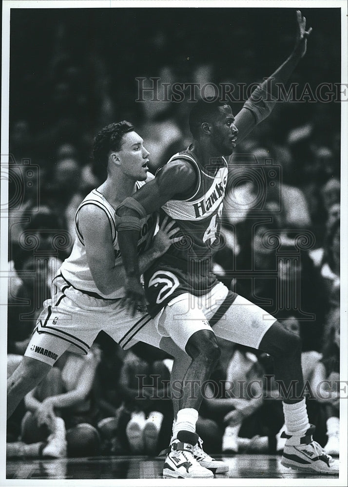 1990 Press Photo Kevin Willis Atlanta Hawks - Historic Images