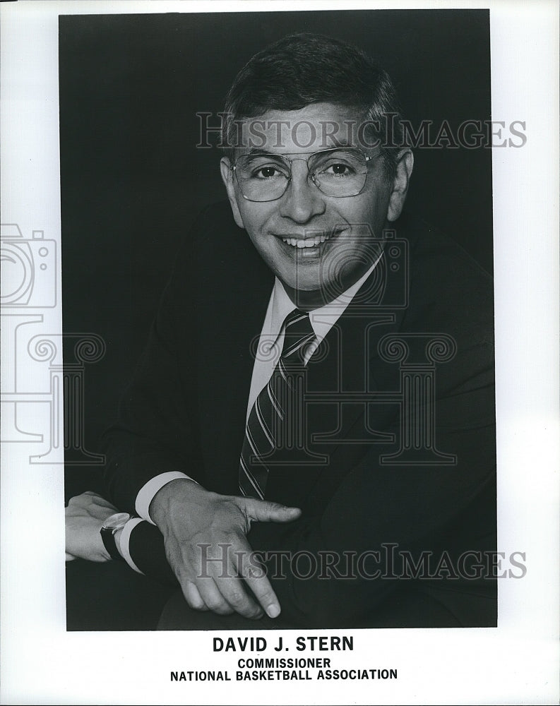 1989 Press Photo David J Stern Commissioner of National Basketball Association - Historic Images