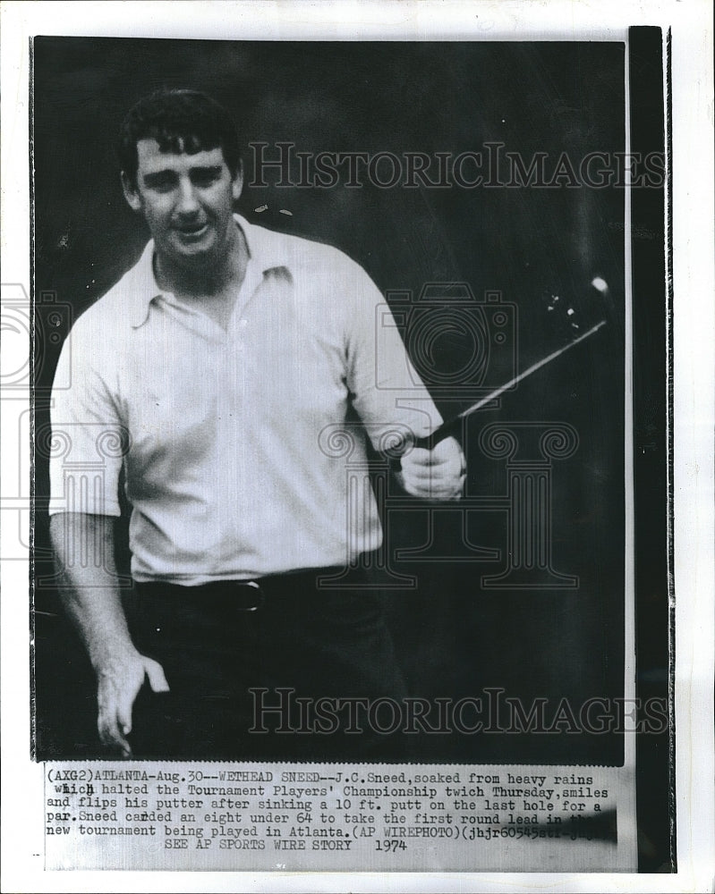 1974 Press Photo J.C. Sneed at Tournament Players&#39; Championship - Historic Images