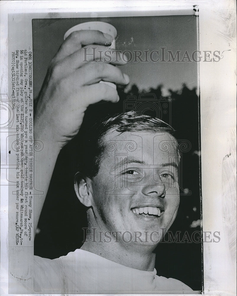 1964 Press Photo Tommy Shaw Wins Open Golf Tournament in Whitemarsh Pennsyvania - Historic Images