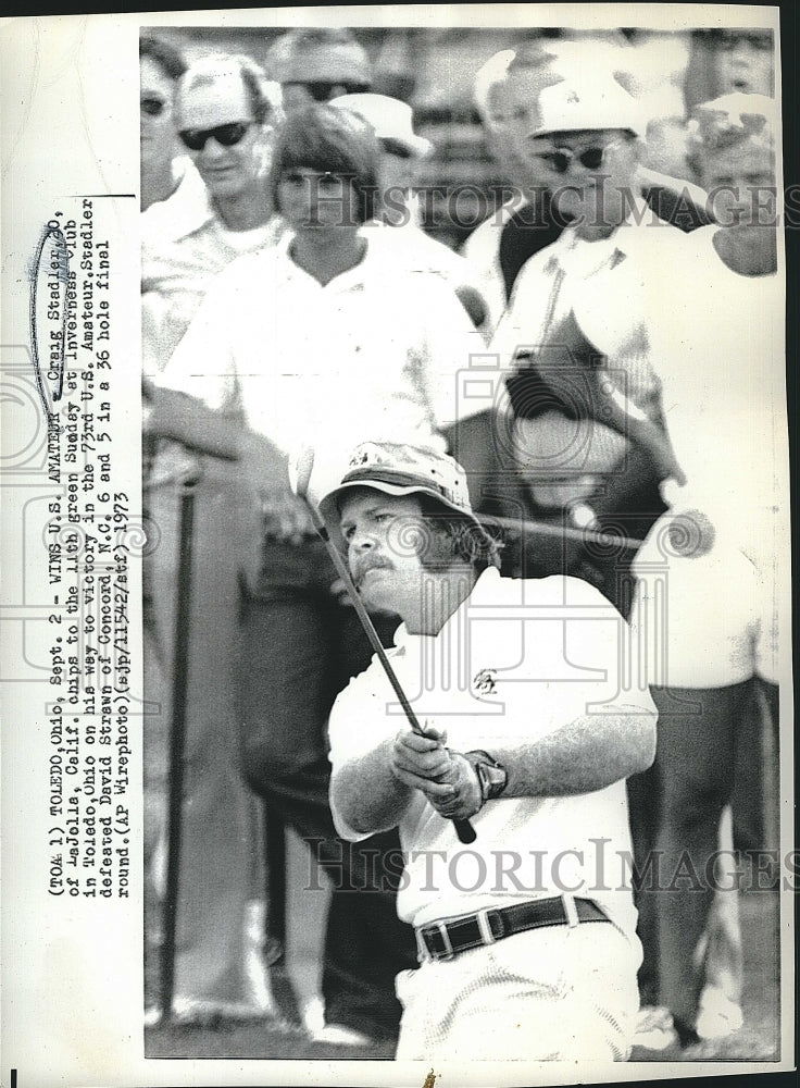 1973 Press Photo Craig Stadler, 20, at Inverness Club in Toledo, Ohio - Historic Images