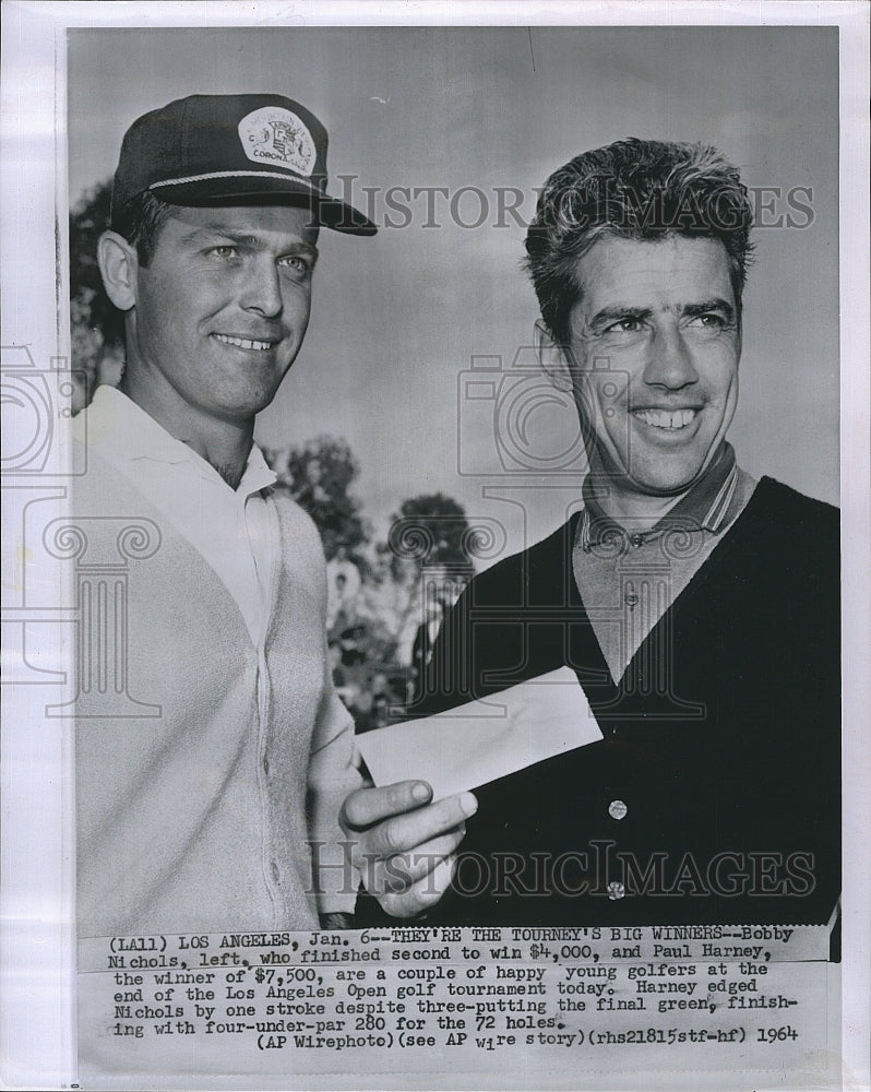 1964 Press Photo Paul Harney 2nd Place at LA Open Golf Tournament - Historic Images