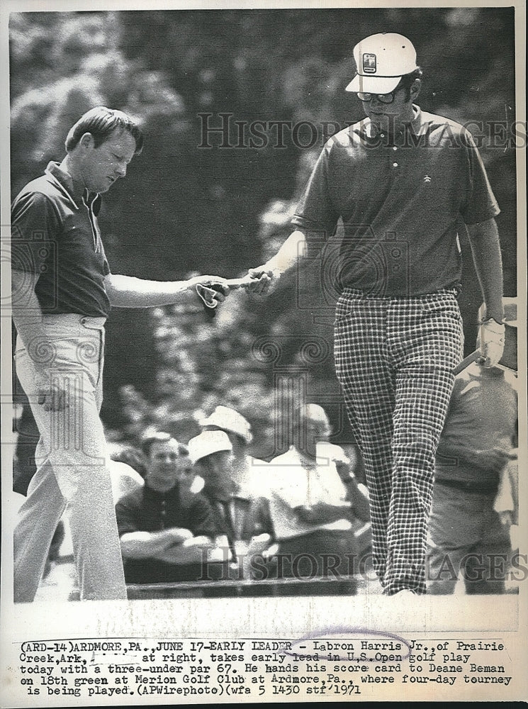 1971 Press Photo Labron Harris Jr at Merion Golf Club - Historic Images