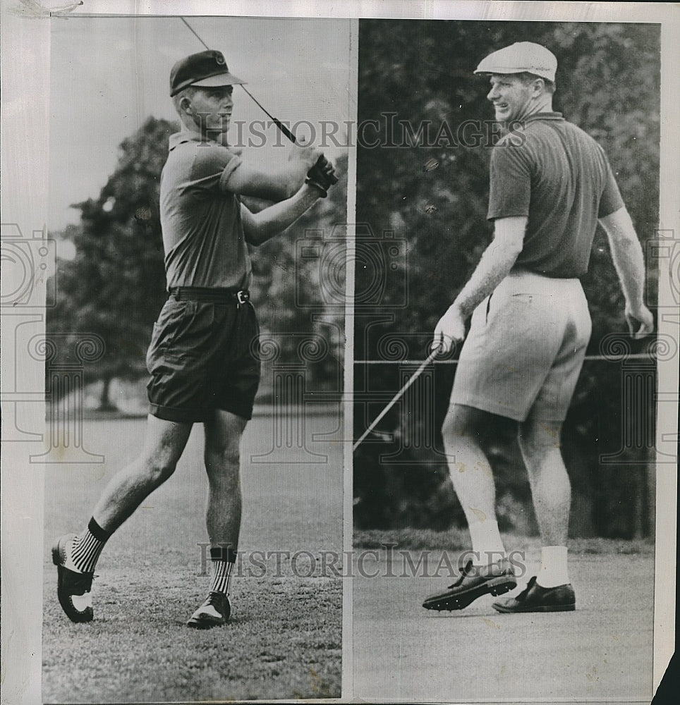 1954 Press Photo Natl Amateur Golf Tourney, Bill Campbell &amp; Joe Cupit - Historic Images