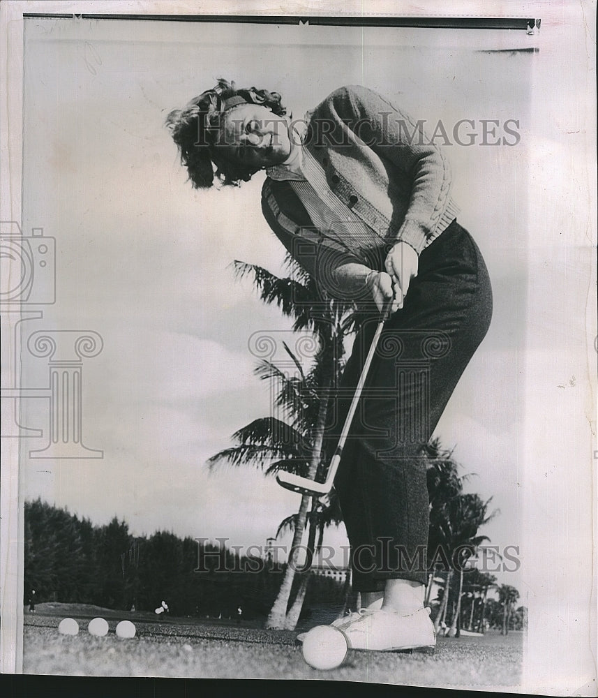 1963 Press Photo JoAnne Gunderson in Florida Golf Tournament - Historic Images