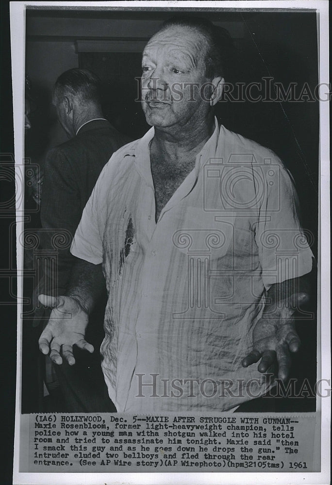 1961 Press Photo Maxie Rosenbloom light heavyweight Champ - Historic Images