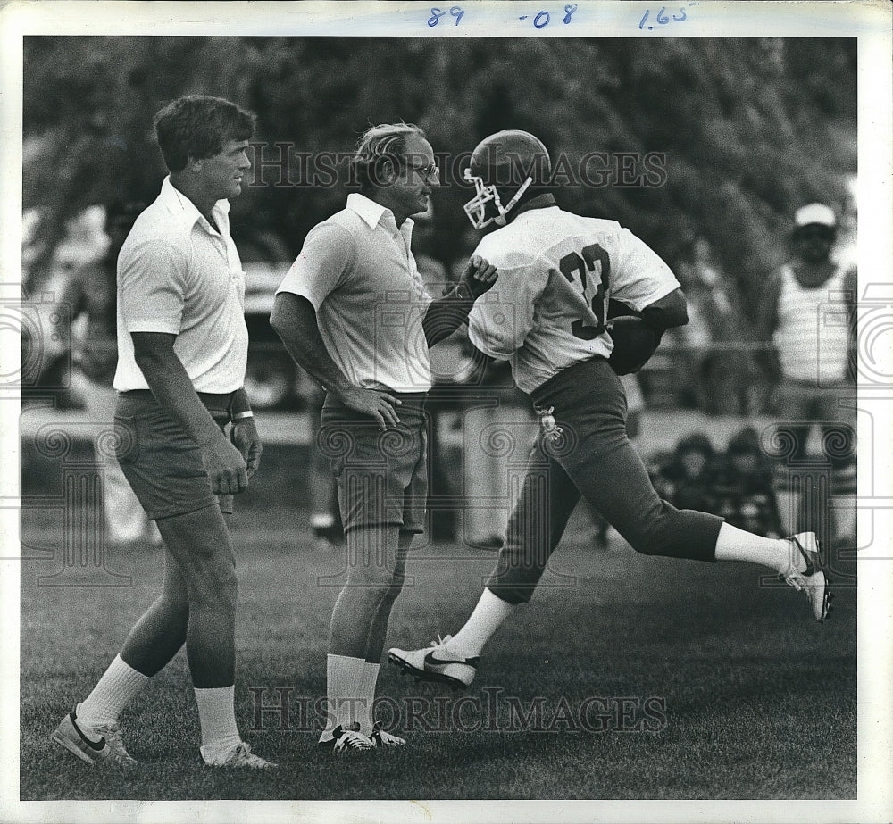1984 Press Photo Dan Reeves Football Player Ed Kaiser Tony Reed ...