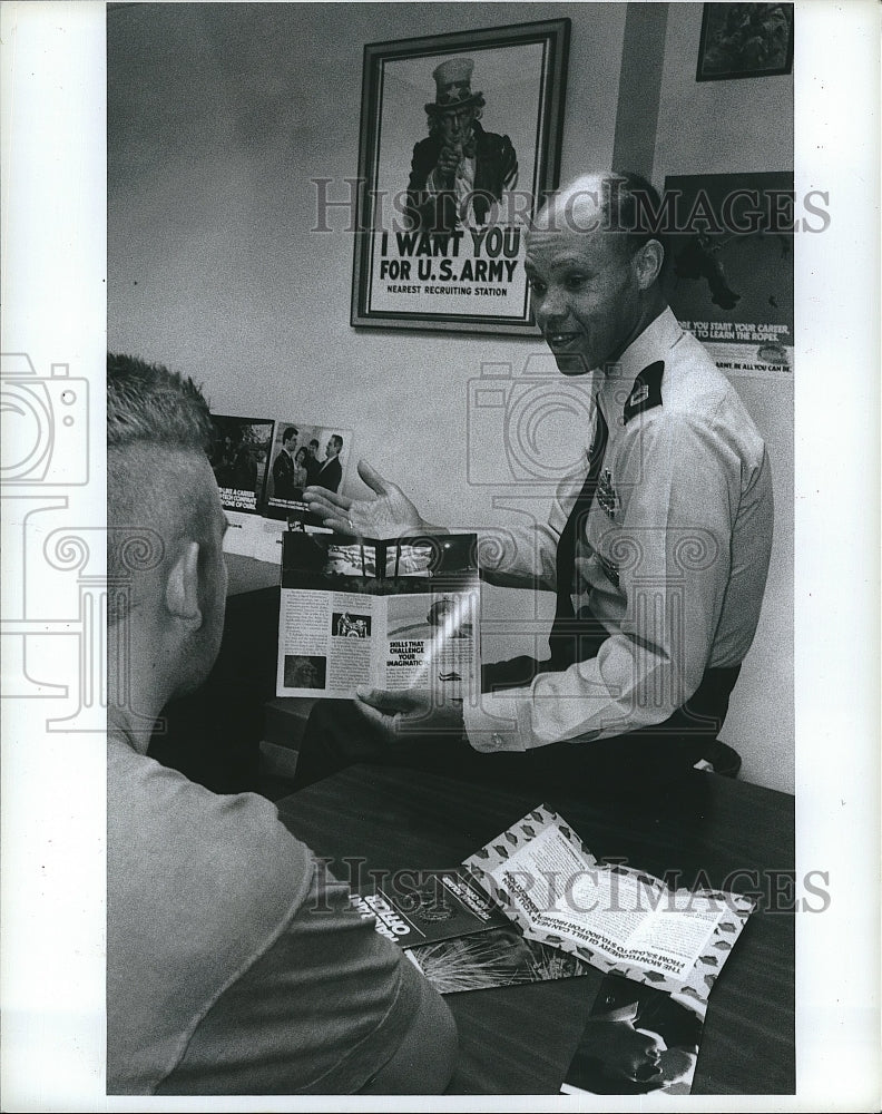 Press Photo Armed Forces Recruiter James Terrell of Boston - Historic Images